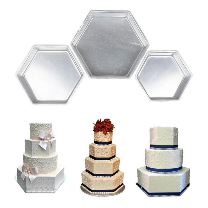 3 Pcs Hexagonal Cake Mold Set