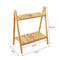 Foldable Flower Pot Display Wooden Plant Stand - 2 Tier
