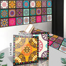 Beautiful Calligraphy Wall Tile Stickers - 12 Pcs Self-Adhesive Decor